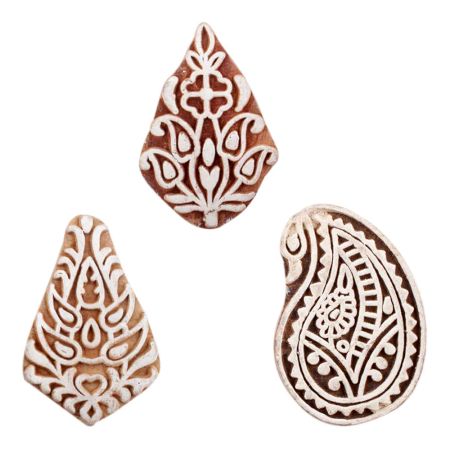 Set of 3 Piece New Mix Wooden Printing Block